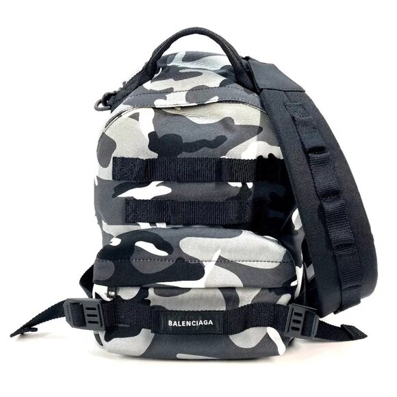 BALENCIAGA 6440312 Camouflage Army Backpack Shoulder Bag 2WAY Backpack - Picture 14 of 14